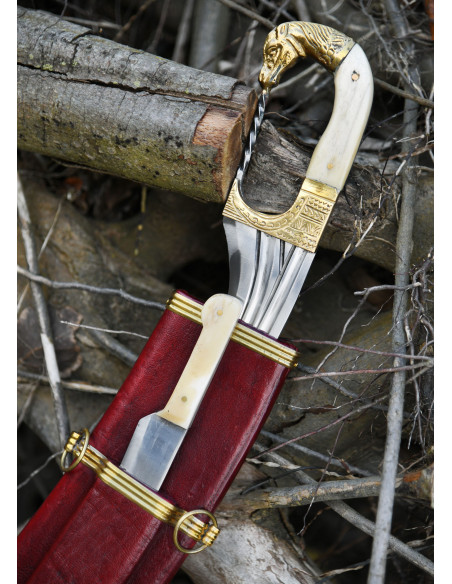 Falcata, Kopis avec couteau, manche...