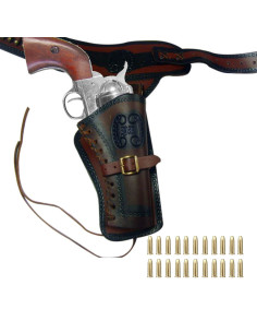 Pack revolver, cartouchière et 22 balles, Old West