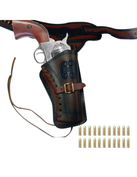 Pack revolver, cartouchière et 22...