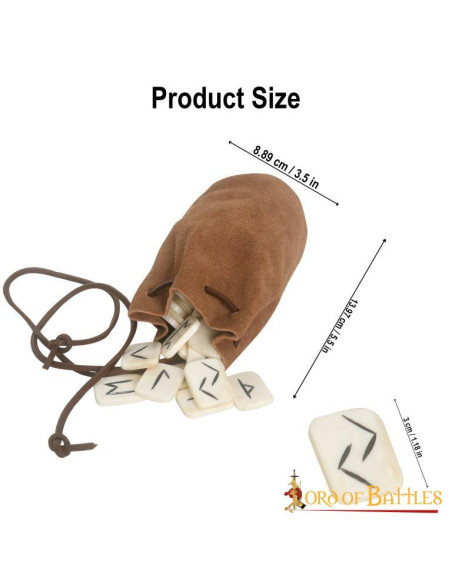 Ensemble de 25 runes d'os magiques...