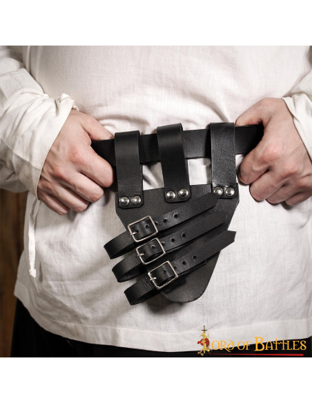 Baldric pour épées de rapière en cuir...