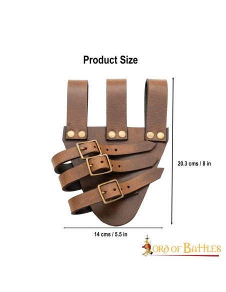 Baldric pour épées de rapière en cuir...