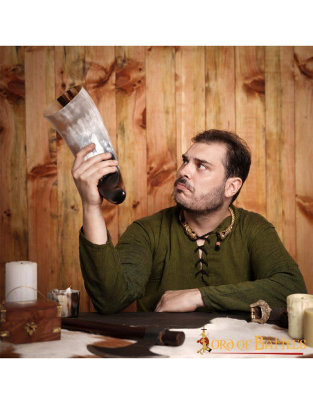 Corne à boire médiévale viking,...