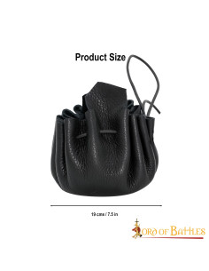 Mendiant médiéval en cuir pour la ceinture 2