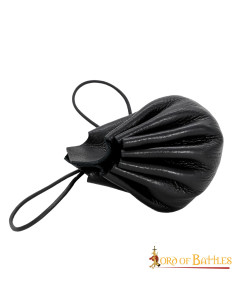 Mendiant médiéval en cuir pour la ceinture