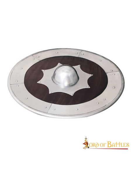 Bouclier viking en bois et acier