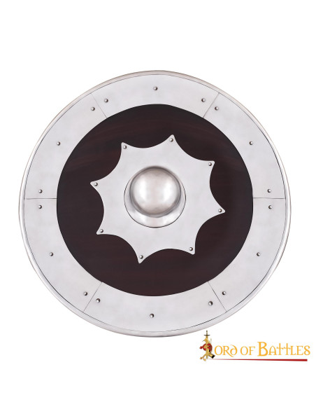 Bouclier viking en bois et acier