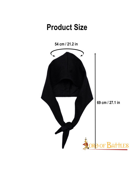 Bonnet paysan médiéval en laine