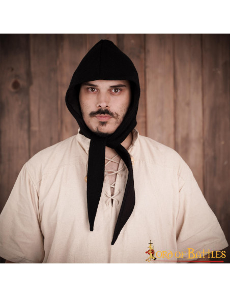 Bonnet paysan médiéval en laine