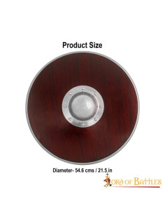 Bouclier de guerrier viking fonctionnel en bois et acier... 2