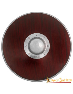 Bouclier de guerrier viking fonctionnel en bois et acier...