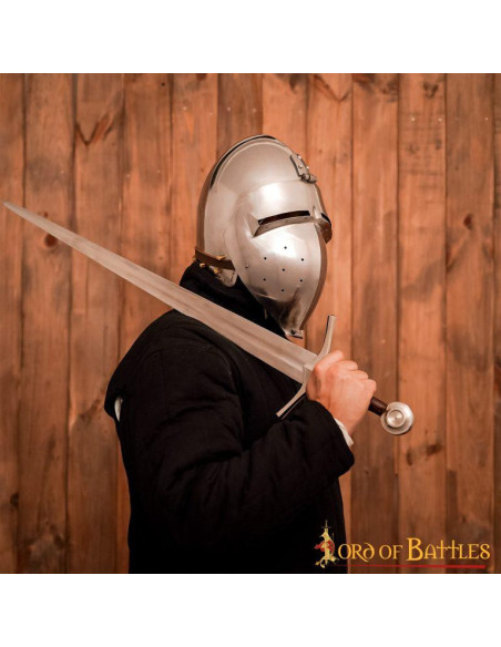 Casque médiéval Bacinete Klappvisor...