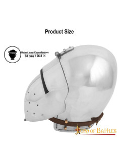 Casque médiéval Bacinete Klappvisor avec doublure rembourrée 2
