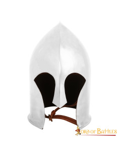 Barbute Medieval Warrior avec doublure en cuir
