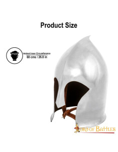 Barbute Medieval Warrior avec doublure en cuir 2