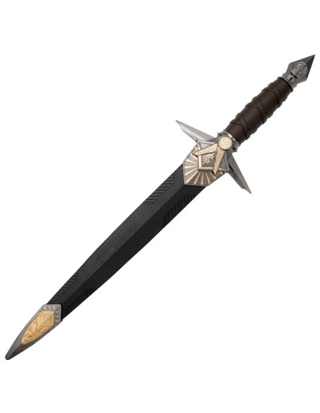 Poignard médiéval maçonnique, pommeau...