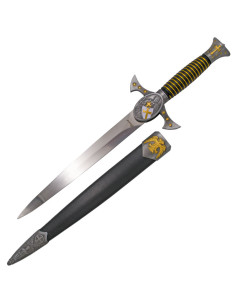 Poignard médiéval templier, pommeau croix finition bronze