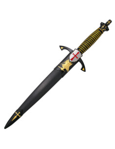 Black Templar poignard médiéval garde bouclier croix 2