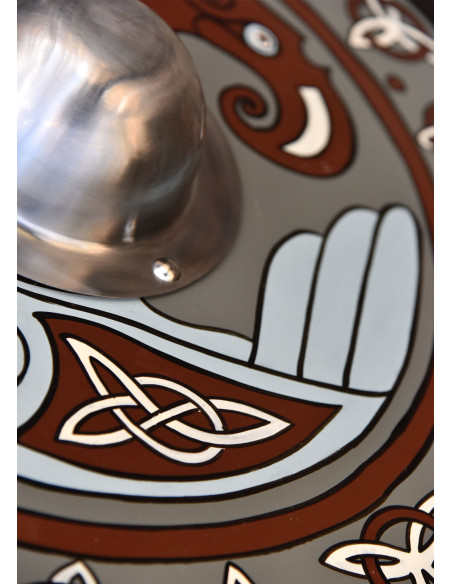 Bouclier Viking peint avec Corbeau et...