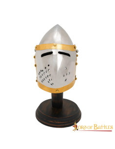 Casque mini bacinet Pig Face, avec support
