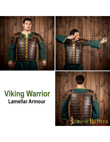 Armure lamellaire viking en cuir...