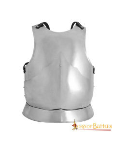 Cuirasse gothique en acier doux poli