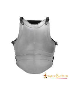 Classic Cuirass Fantasy quatre plaques, acier poli