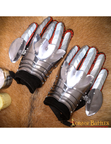 Gantelets de chevalier médiéval...