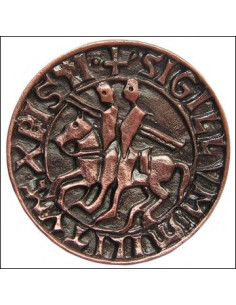 Aimant sceau templier finition cuivre