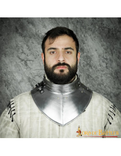 Gorgerin médiéval fin d'âge, acier doux