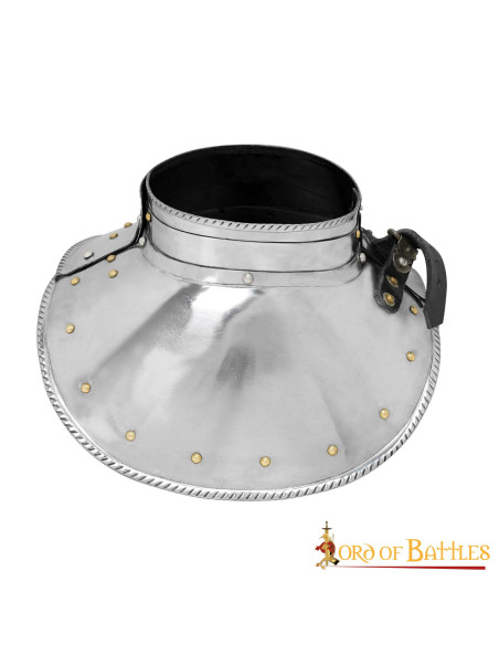 Gorgerin médiéval fin d'âge, acier doux