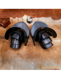 Épaulettes noires de Fantasy Knight avec brise-lame