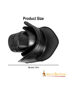 Épaulettes noires de Fantasy Knight avec brise-lame 2