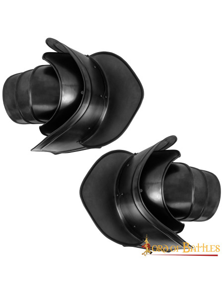 Épaulettes noires de Fantasy Knight...