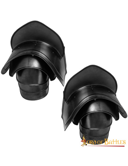 Épaulettes noires de Fantasy Knight...