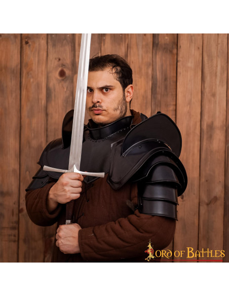 Épaulettes noires de Fantasy Knight...