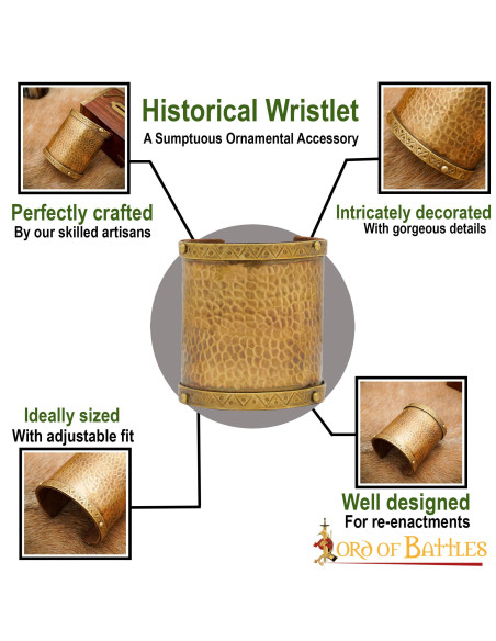 Bracelet orné en laiton massif