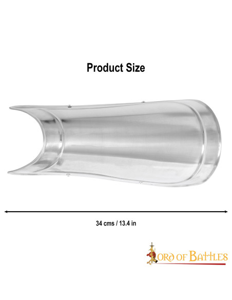 Grèves métallisées lisses Fantasy LARP