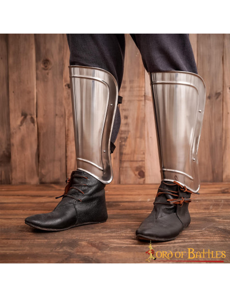 Grèves métallisées lisses Fantasy LARP