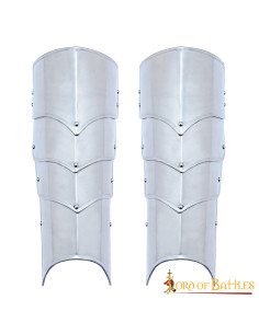 Greaves Medieval Knight Fantasy, acier doux