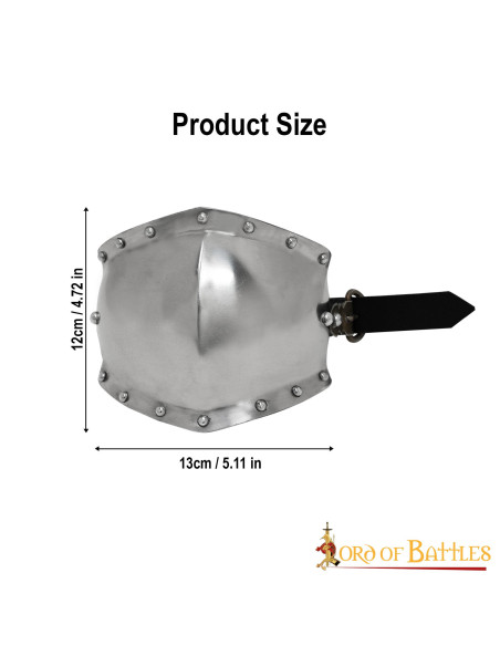 Coudière médiévale en acier doux, S....