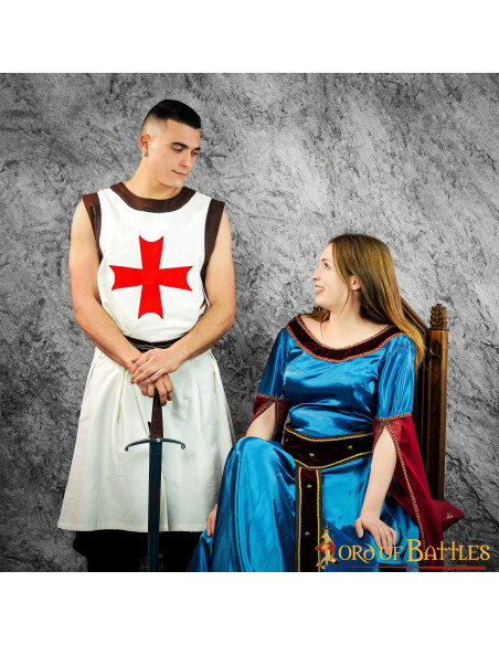 Tabard de chevalier templier blanc...