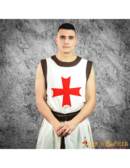 Tabard de chevalier templier blanc...