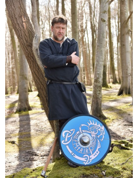 Bouclier viking peint à la main avec...