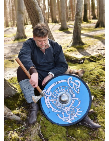 Bouclier viking peint à la main avec...