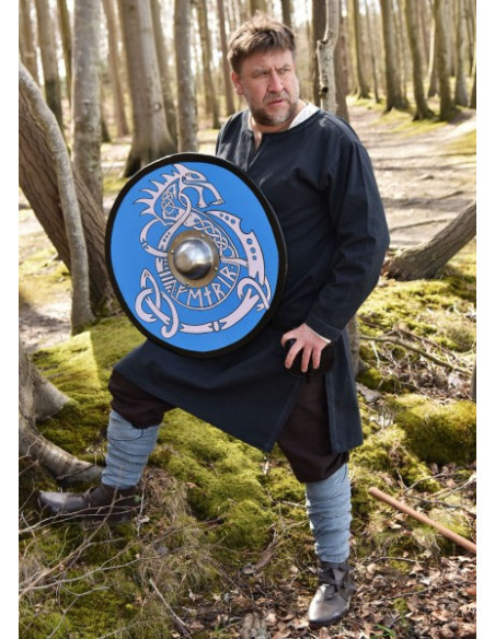 Bouclier viking peint à la main avec...