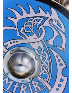 Bouclier viking peint à la main avec Fenrir, 61 cm. SOIT 2