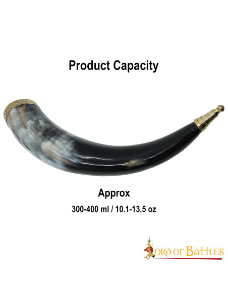 Authentique corne de boeuf viking à...