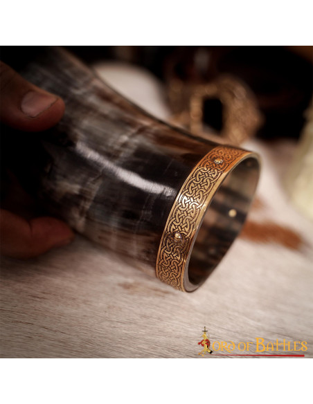 Authentique corne de boeuf viking à...