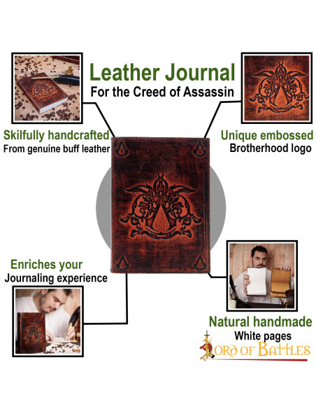 Journal Assassin Creed Notes en cuir